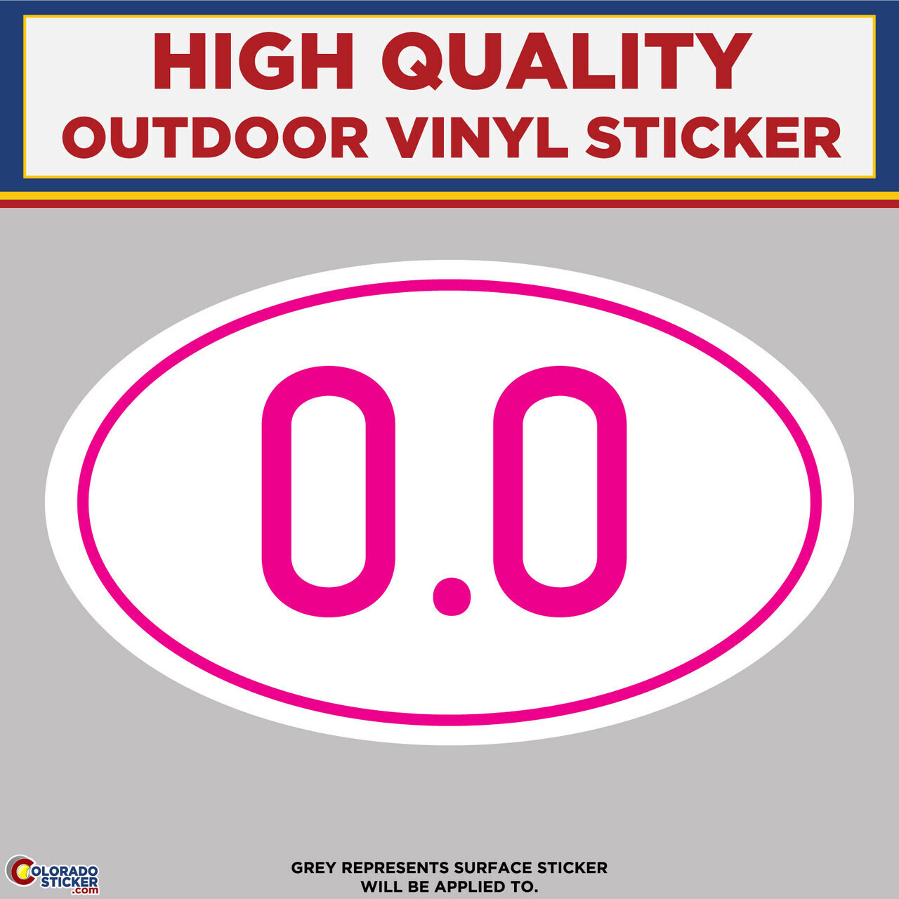 0.0 Marathon, High Quality Vinyl Stickers