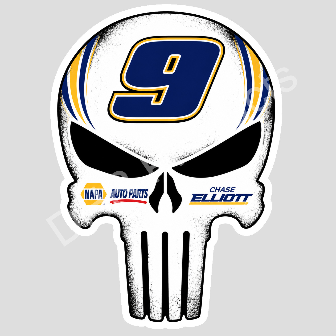 Chase Elliott Number 9 Skull Logo Weather Resistant Vinyl Sticker/Decal NASCAR