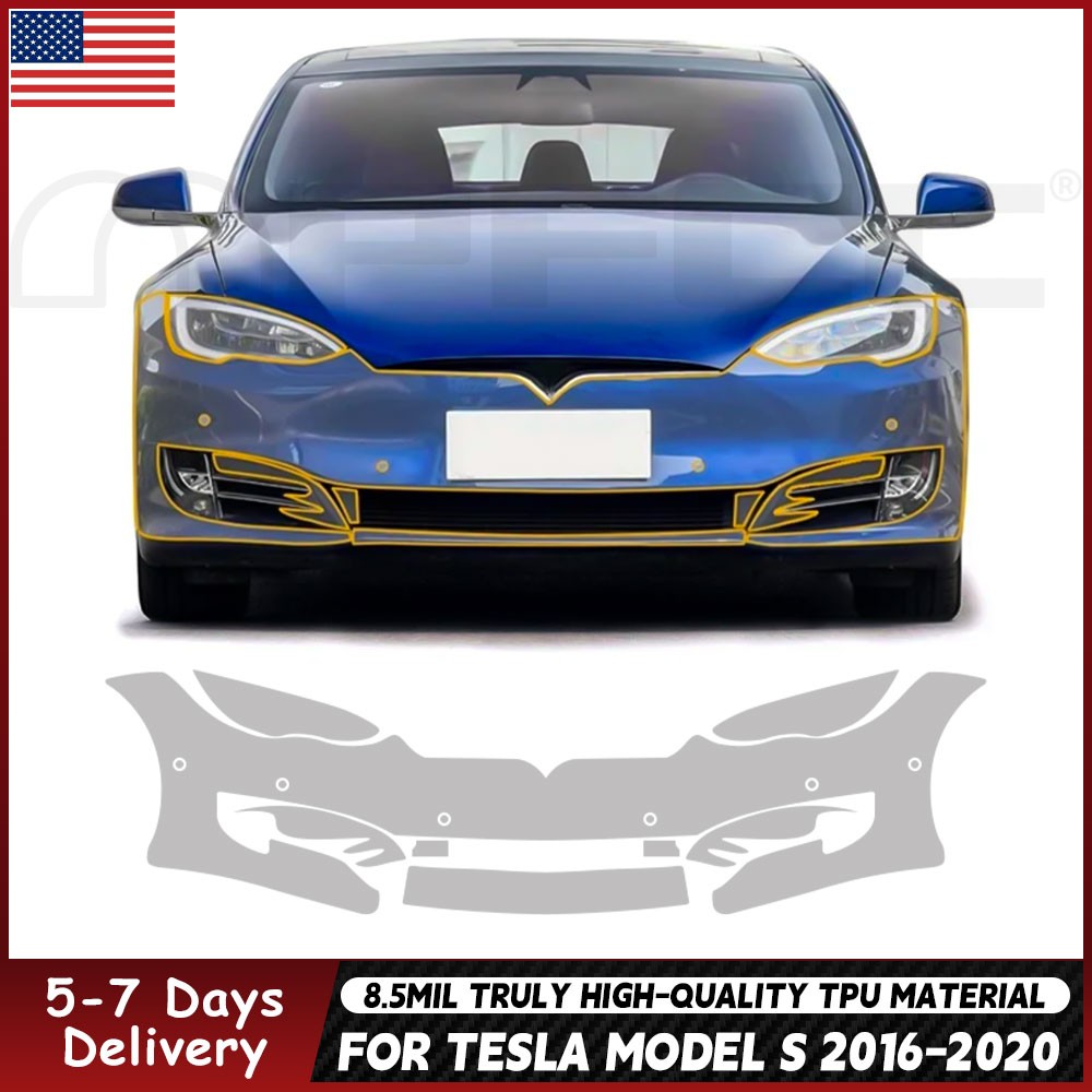 For Tesla Model S 2016-2020 PreCut Paint Protection Film Clear Bra PPF Kit