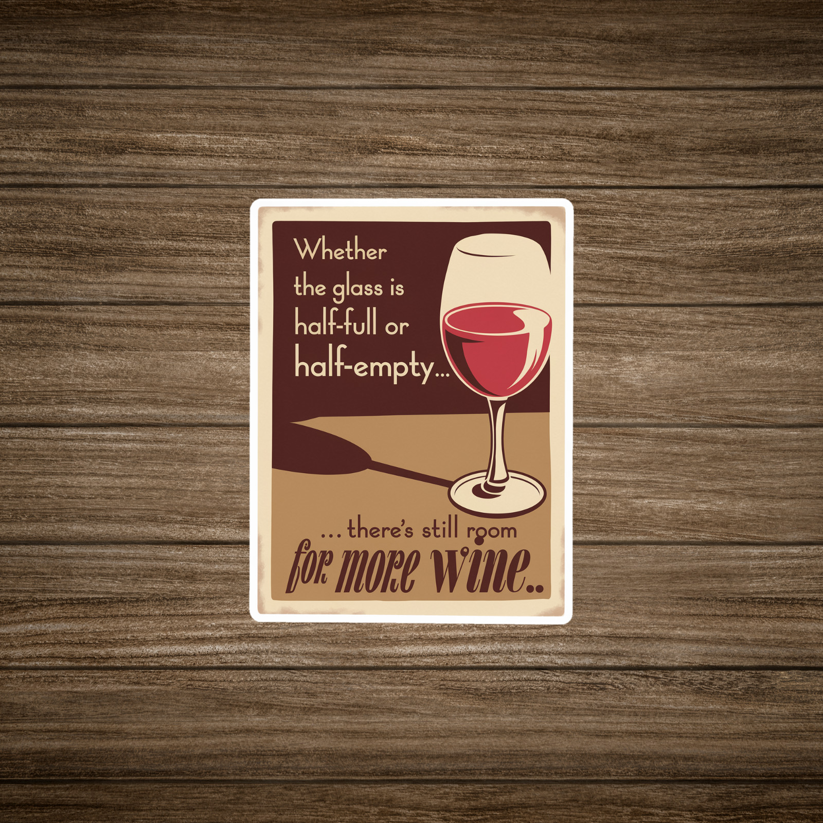 Witty Wine Lovers Wall Art – Room for More Wine Funny Quote sticker Print #3257