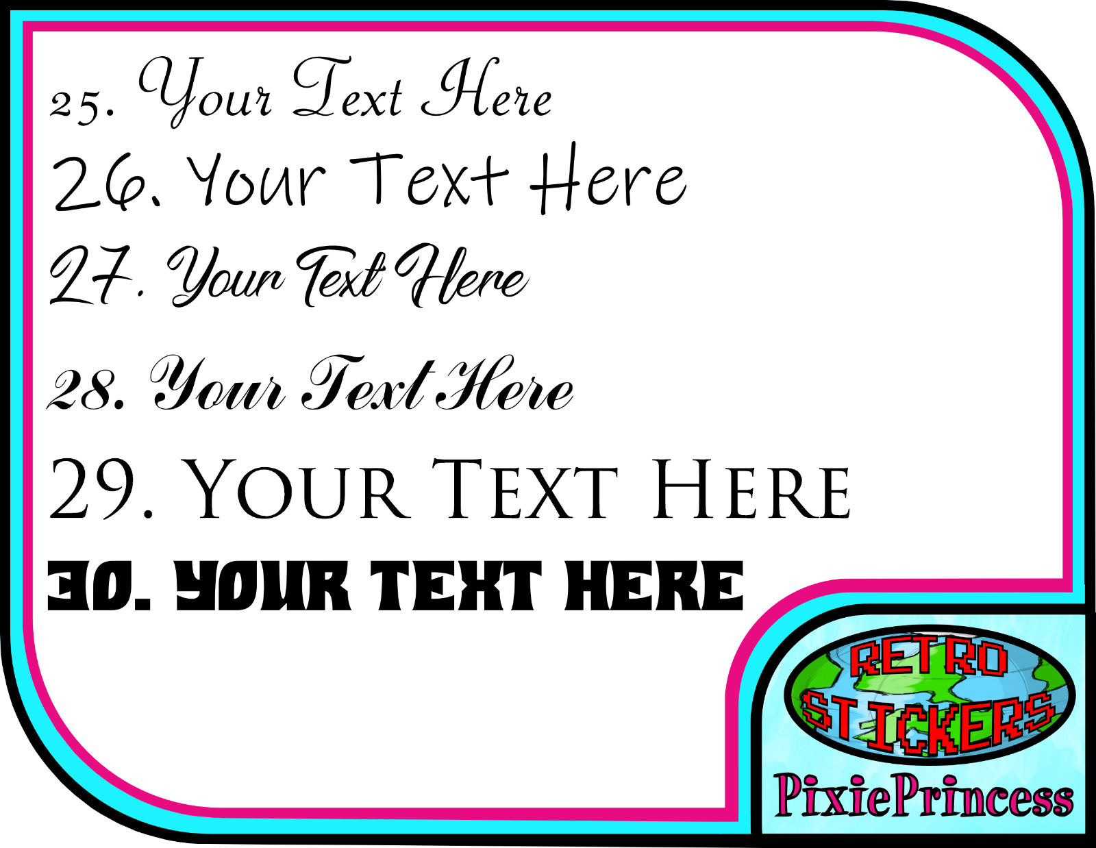 Personalised Business Sticker Car Custom Vinyl Decal Design Your Own Logo Quote