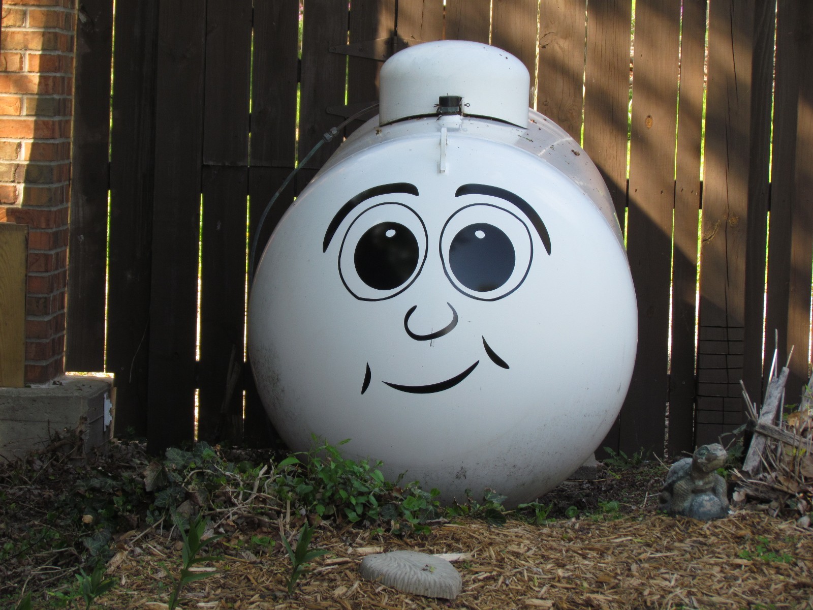 Propane Tank Funny Face – Quality Vinyl Decal Sticker – Select Color
