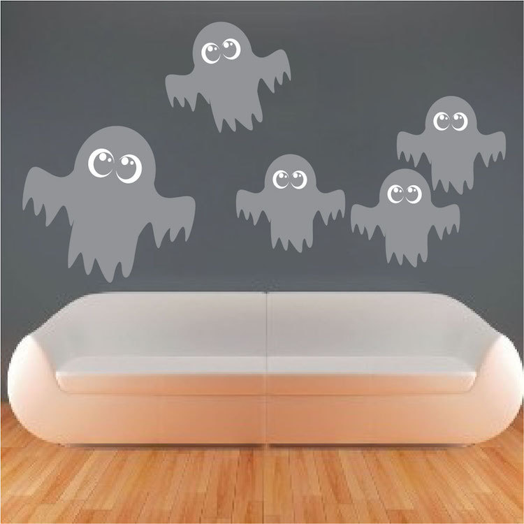 Ghost Wall Decals Wallpaper Spooky Halloween Seasonal Decorations Vinyl, h18