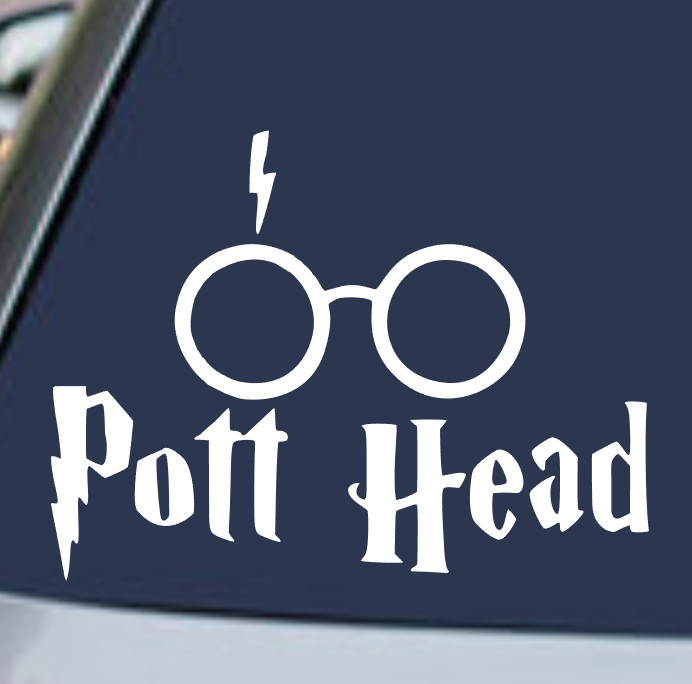 POT HEAD Vinyl Decal Sticker Car Truck Van Rear Window Wall HARRY POTTER FUNNY