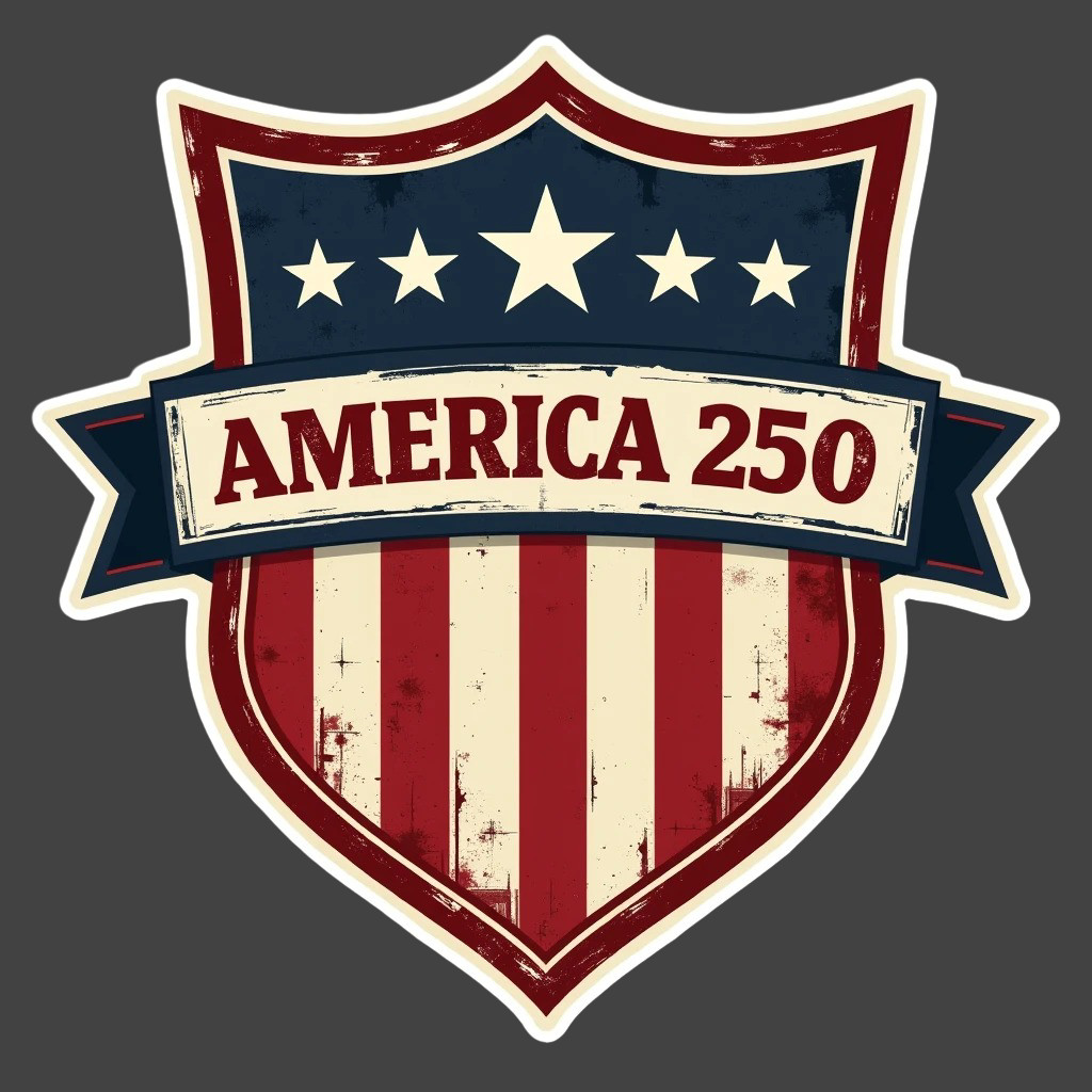 250 Years Sticker Vinyl Decal America Shield Patriotic USA Flag Emblem