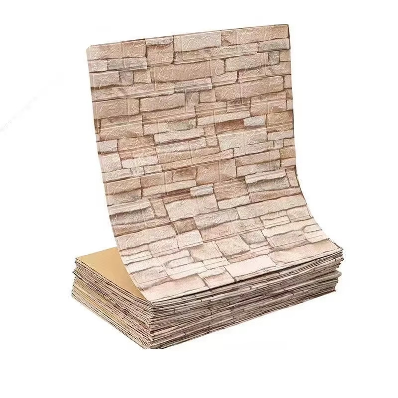 3D Self-Adhesive Wallpaper 70Cm*1/5/10M Continuous Waterproof Brick Wall Sticker