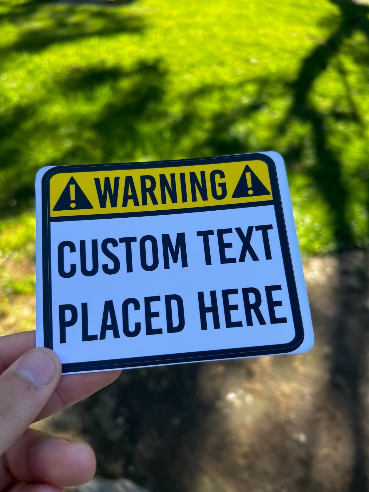 CUSTOM Warning Decal Sticker – Warning Vinyl Sticker Personalized Warning Label