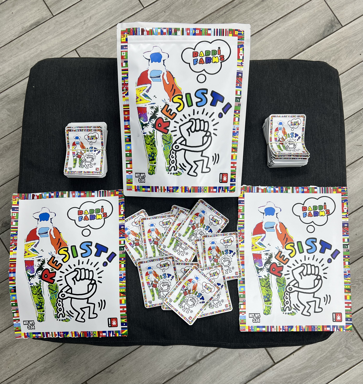 Custom Mylar Bag UV Printed Labels/Sticker (3.5G, 7G, Ib) Send Us Your Design