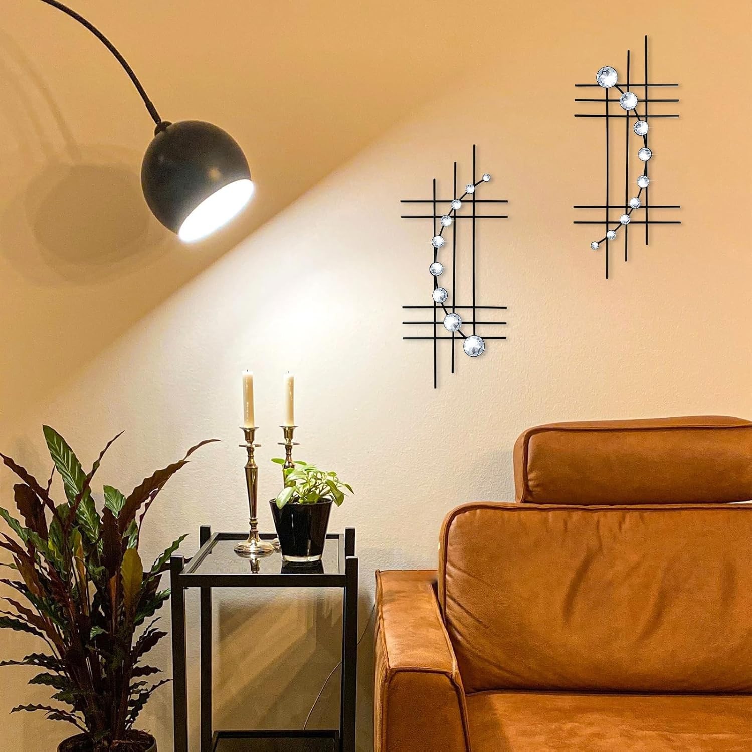 Elevate Your Space with 16.5"/24" Black Abstract Wall Art – 2 Piece Set