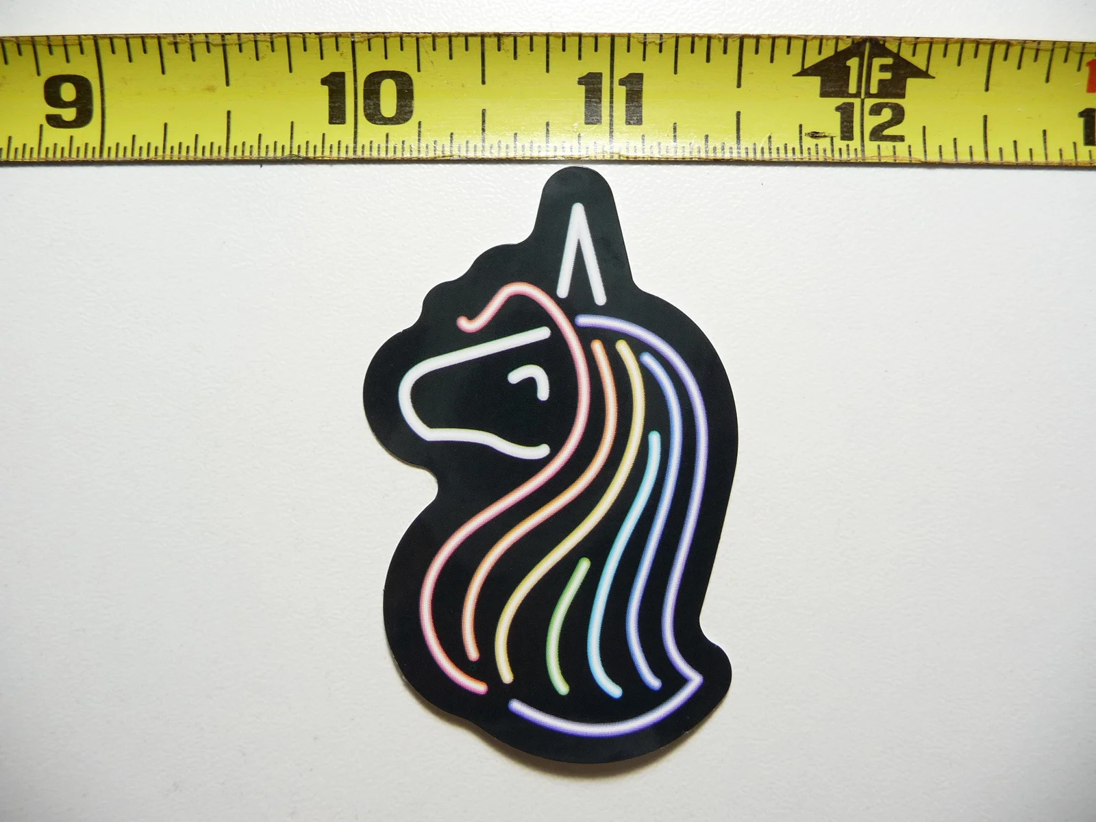 PRETTY UNICORN MANE COLORS SMALL STICKER DECAL NEON STYLE BRIGHT VINYL