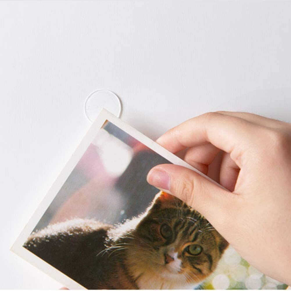 0.8" Round Traceless Stickers Adhesive Transparent Double-sided Tape Fixed Clear
