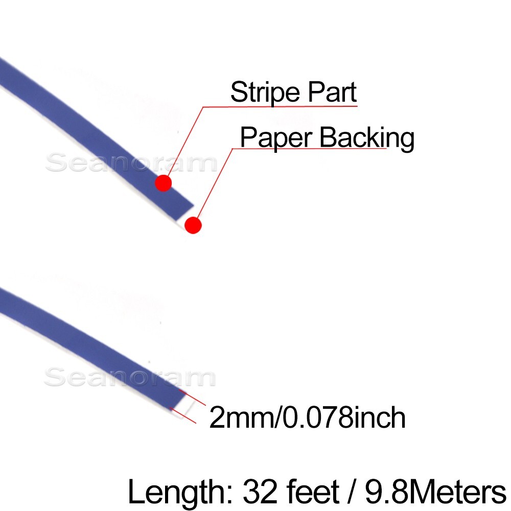 1/12" 2mm Dark Blue DIY Home Shop Pinstriping Pin Stripe Decal Vinyl Sticker