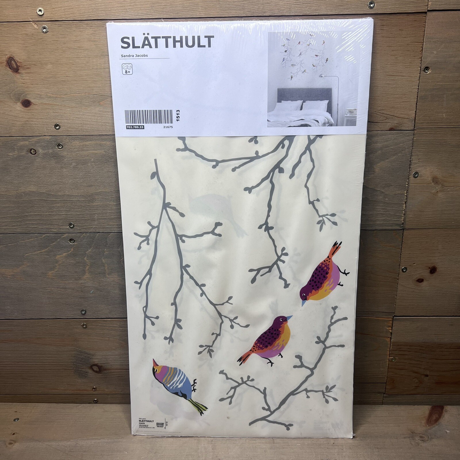 IKEA Slatthult Sandra Jacobs Birds Wall Art Decals Stickers 2014 New Sealed