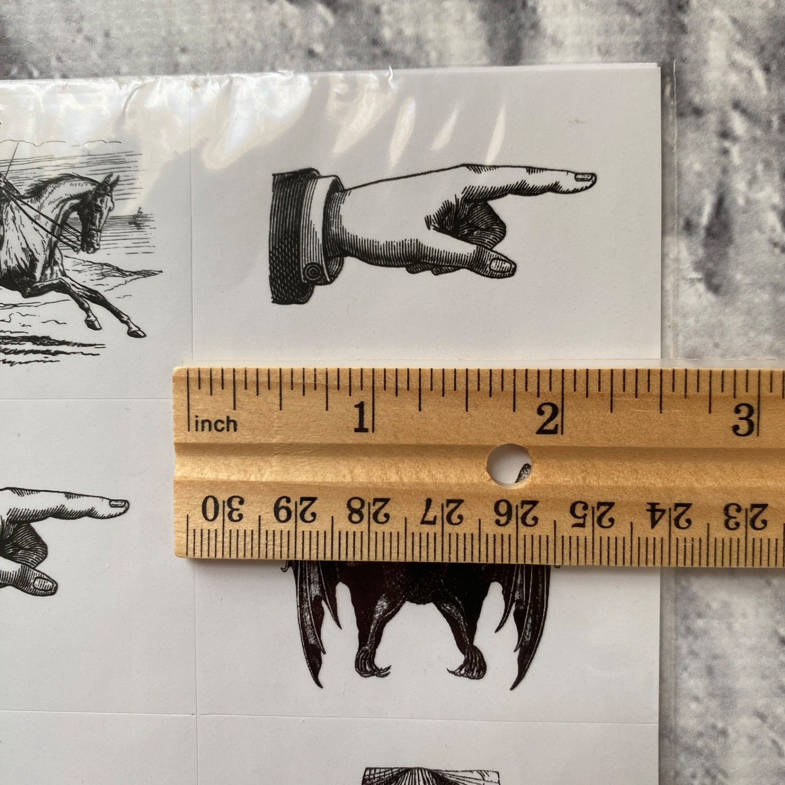 IKEA Stickers HISTORISK Dog Bat Horse Victorian Vintage Style 10 stickers total