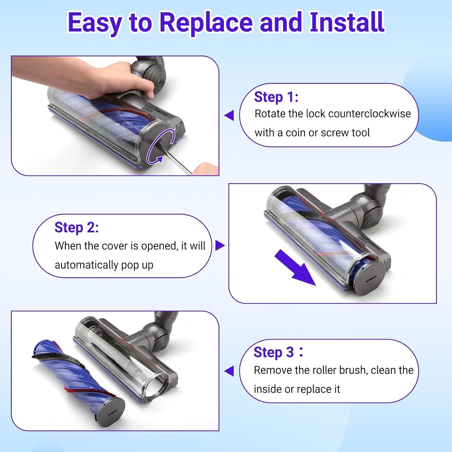 Upgrade V11 V8 Head Replacement for Dyson V11 V8 V7 V10 V15 Cordles… Fast Ship