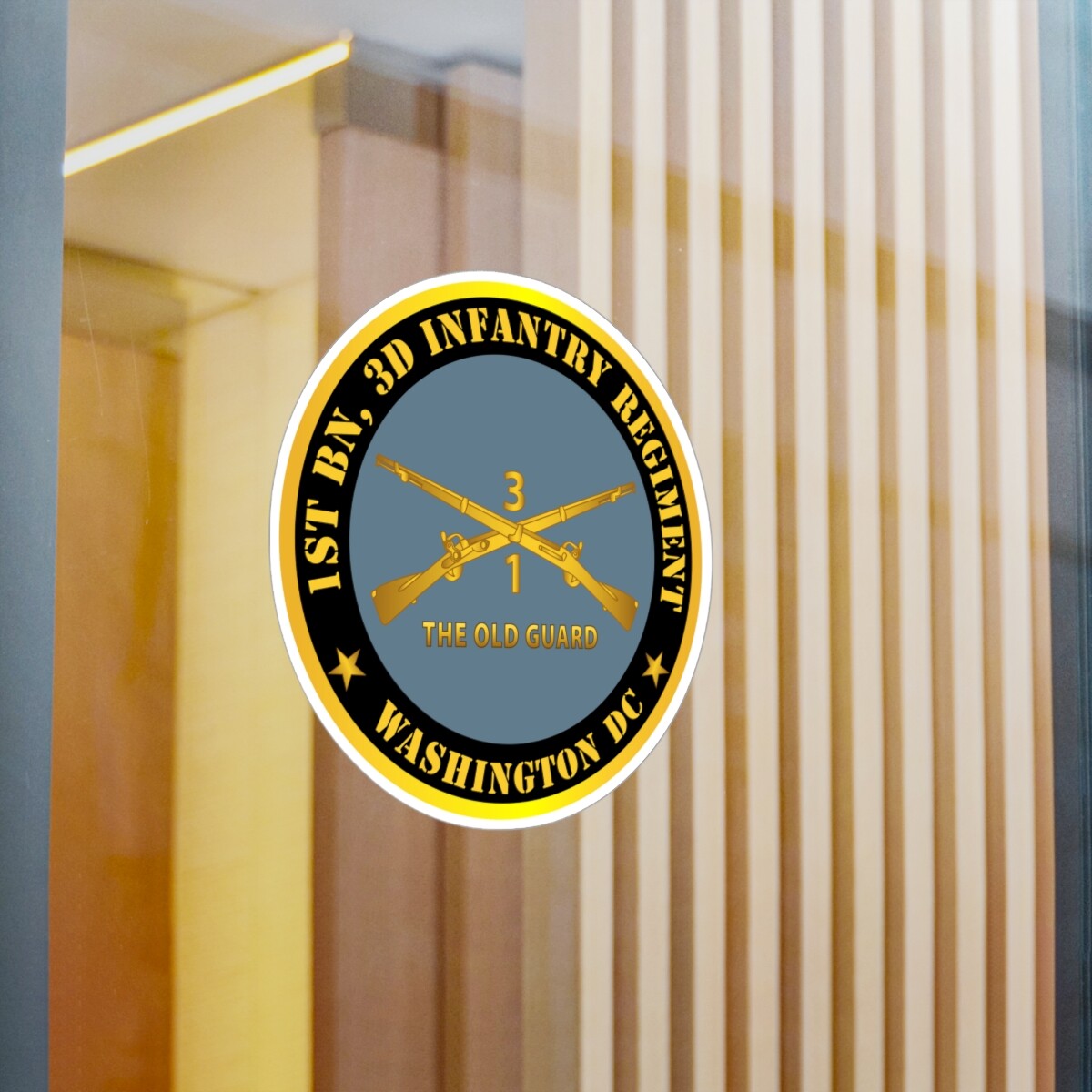 Kiss-Cut Vinyl Decals -Army – 1st Bn 3d Infantry Regiment – Washington DC – The