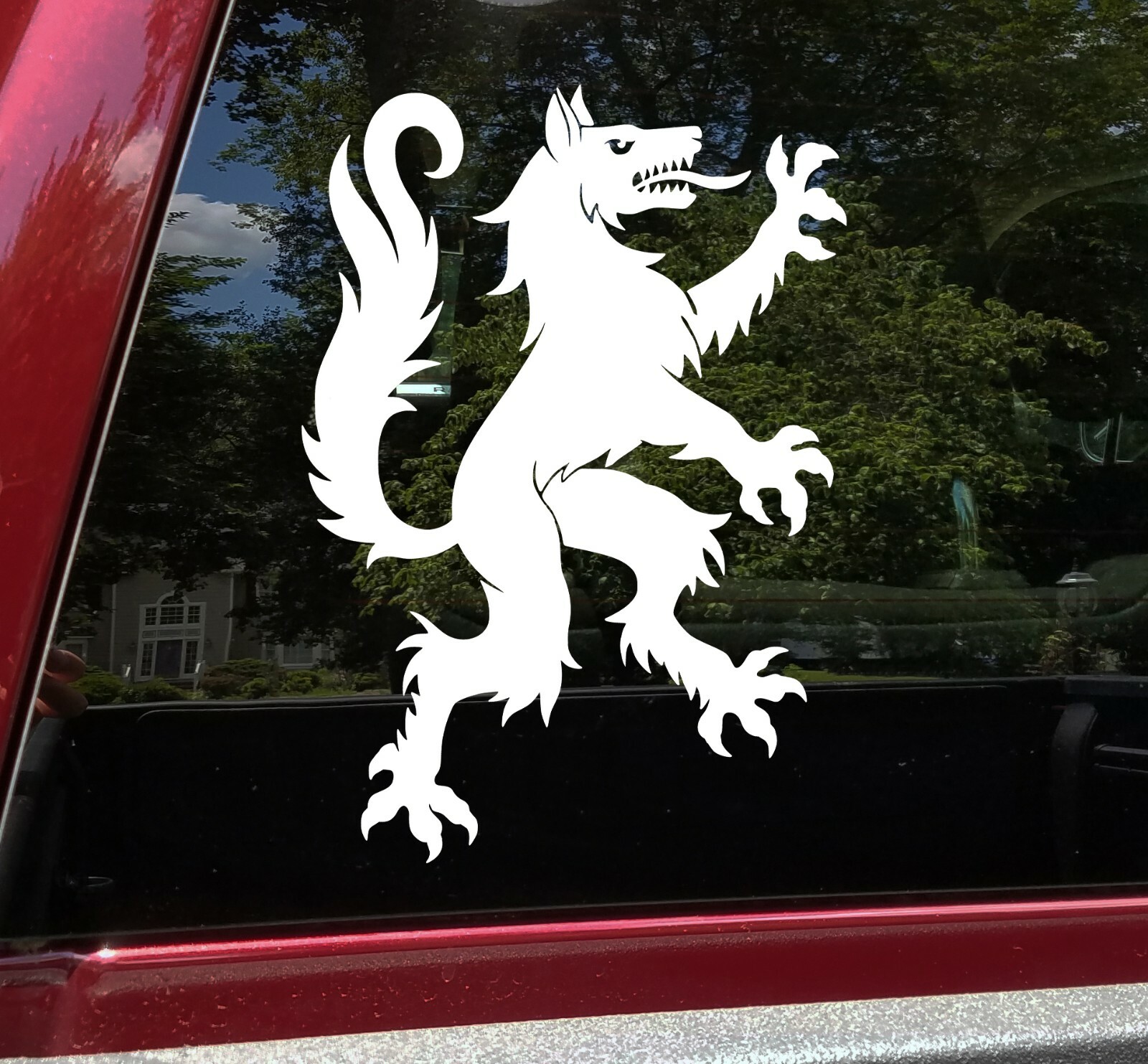 Heraldic Wolf Vinyl Decal V2 – Coat of Arms Heraldry Charge – Die Cut Sticker
