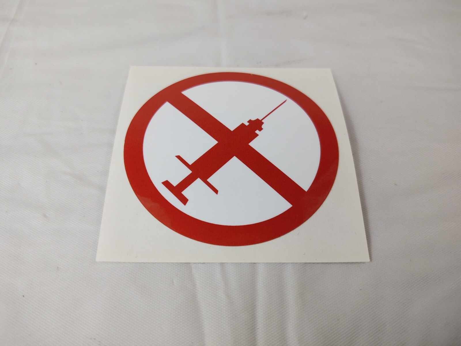 No Syringe Needles Round Trash Can Receptacle Stickers 12 Individual Stickers