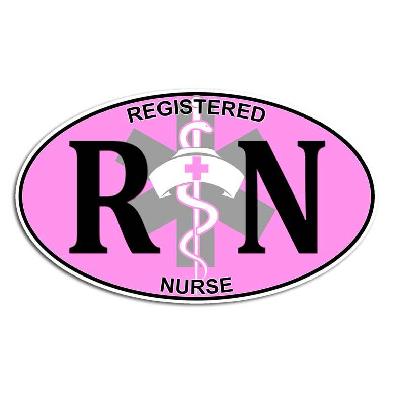 Registered Nurse Sticker – RN Caretaker Oval Decal