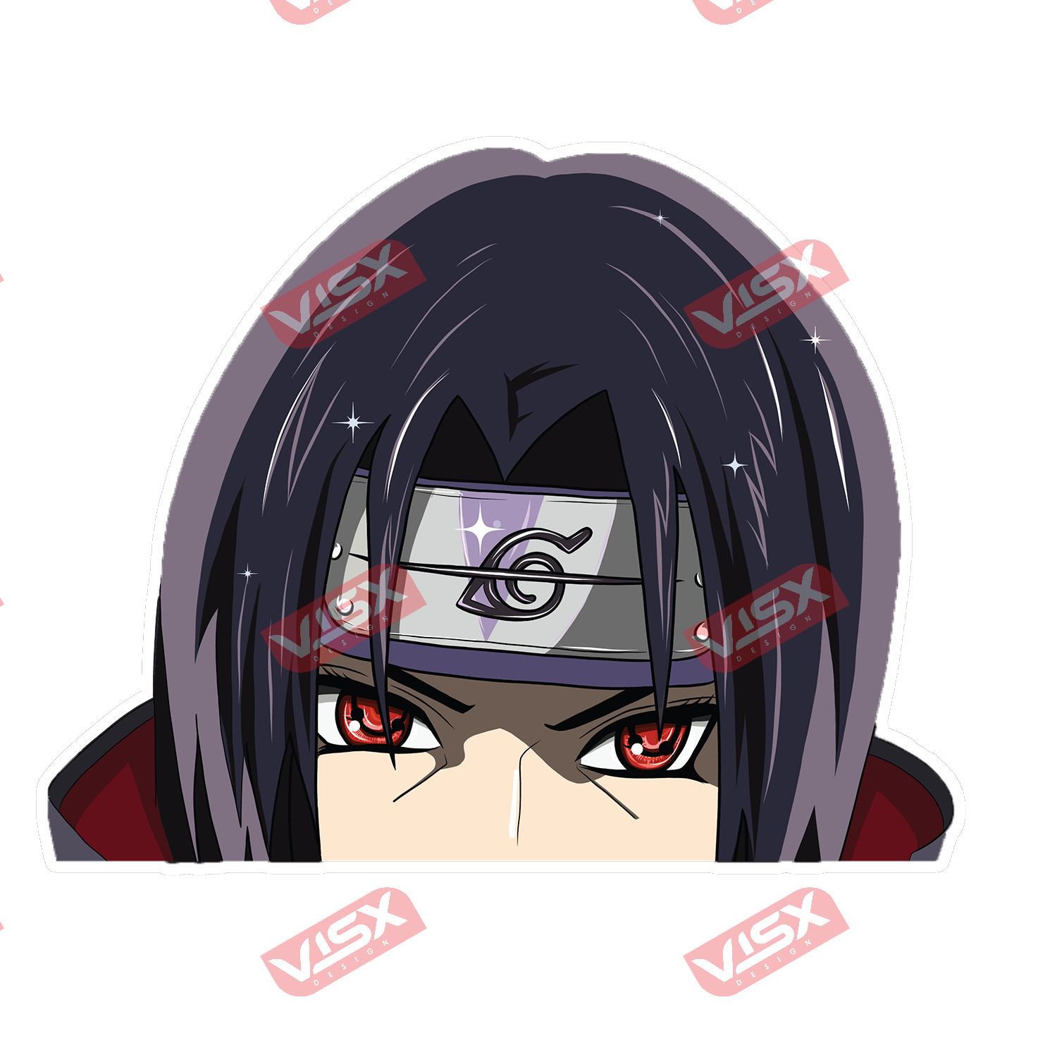 Itachi Uchiha Anime Peeker Bumper Sticker – Car Decal Vinyl Naruto