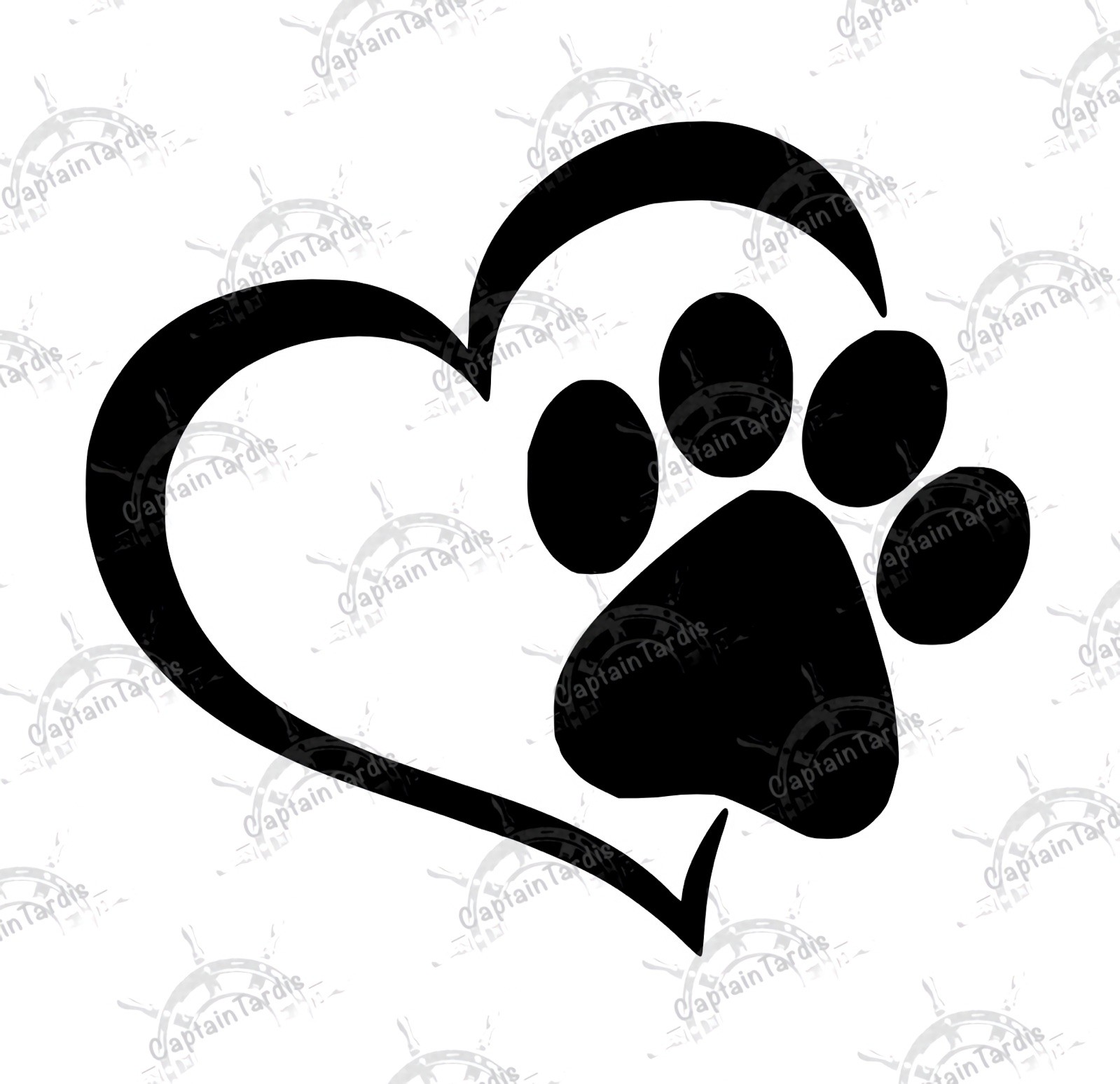 Heart And Paw – Vinyl Decal Made to order