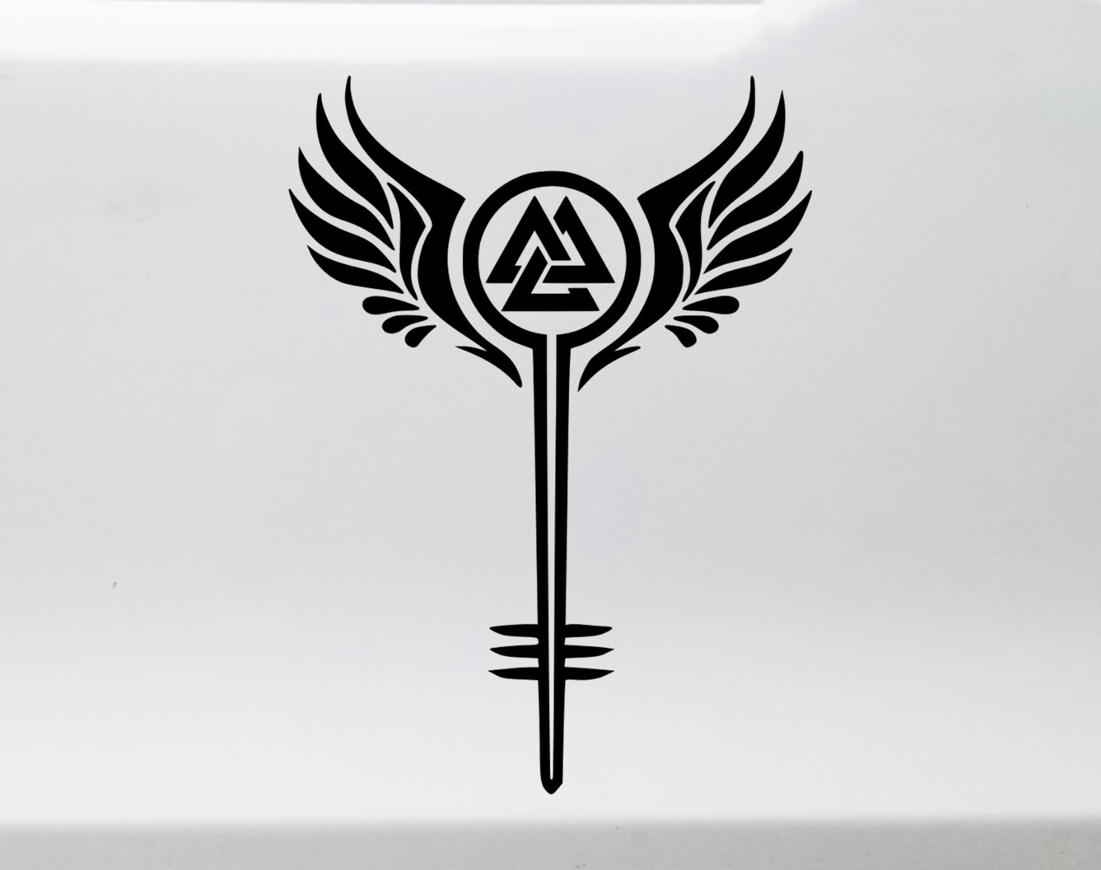 Valkyrie Shield Maiden Wings Valknut Odin Vinyl Sticker Decal Norse Celtic Vikin