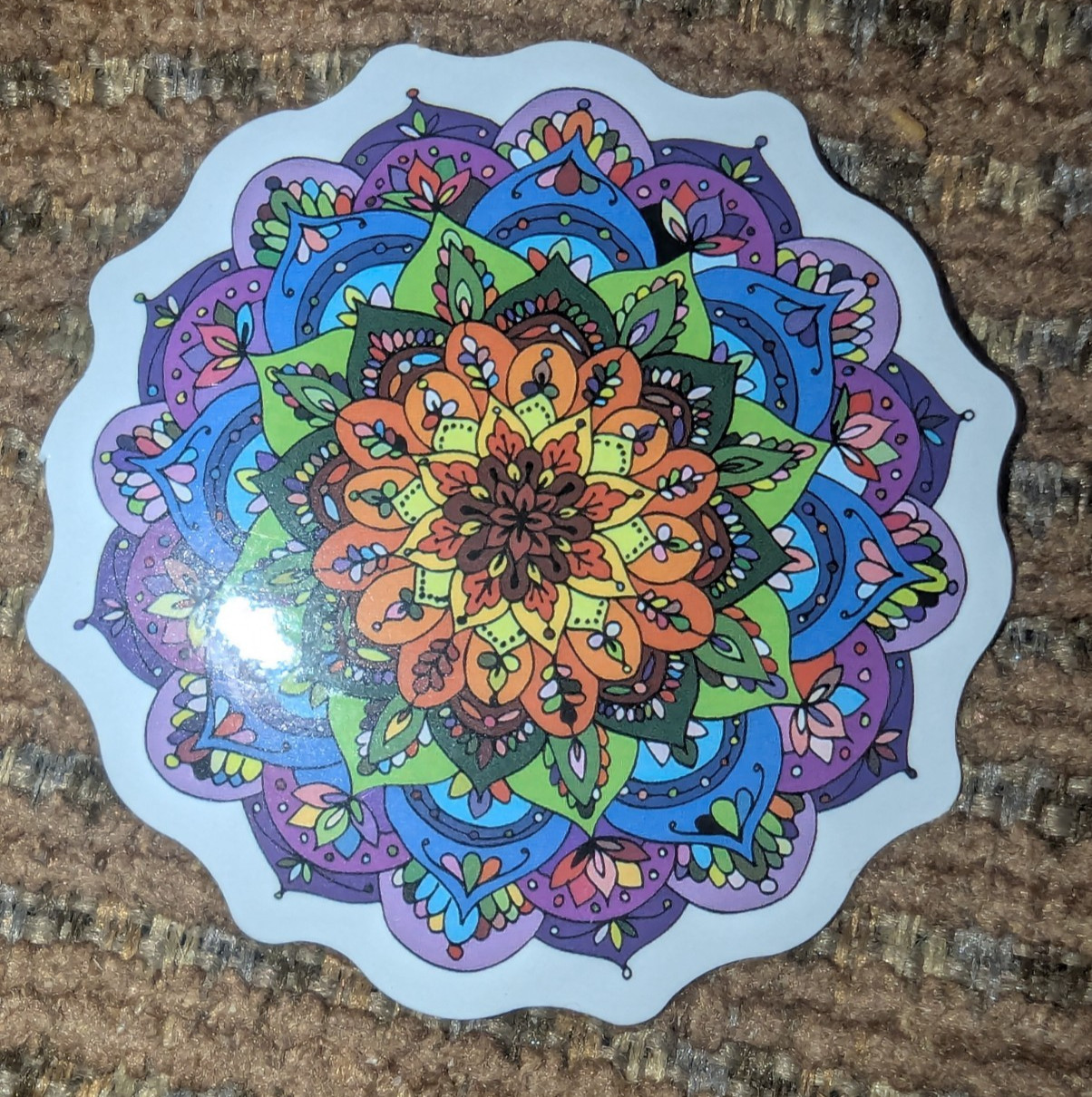 10 Assorted Stickers Eternal OM Mandala Meditation
