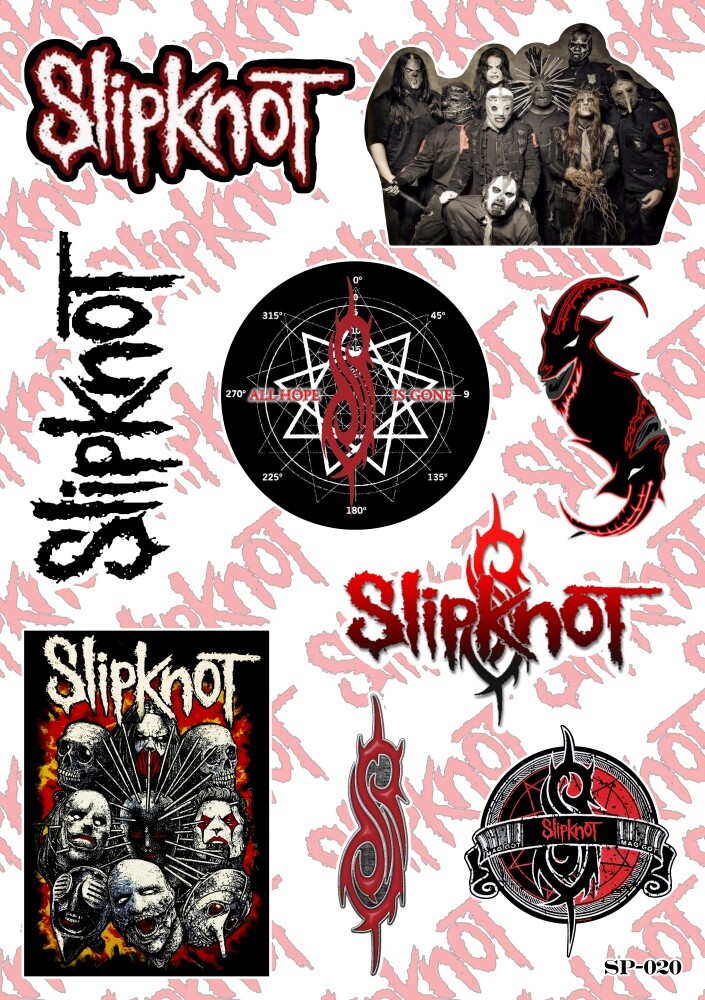 Slipknot Sticker Pack | All Hope Is Gone American Heavy Nu Metal Band Logo