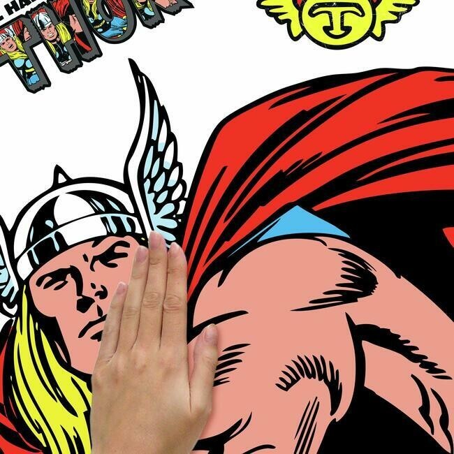 Marvel Comics Classics Peel & Stick Buildable THOR 13 Wall Decals 35" x 29" NEW