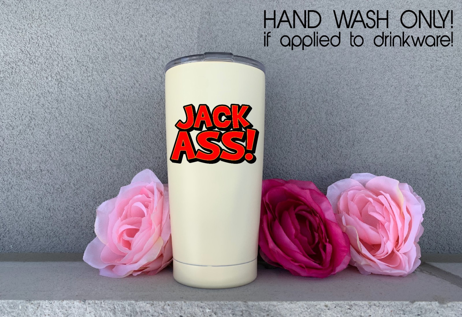 Jack Ass Decal Sticker Printed Die Cut Jackass Funny Insult Name Donkey Adulting