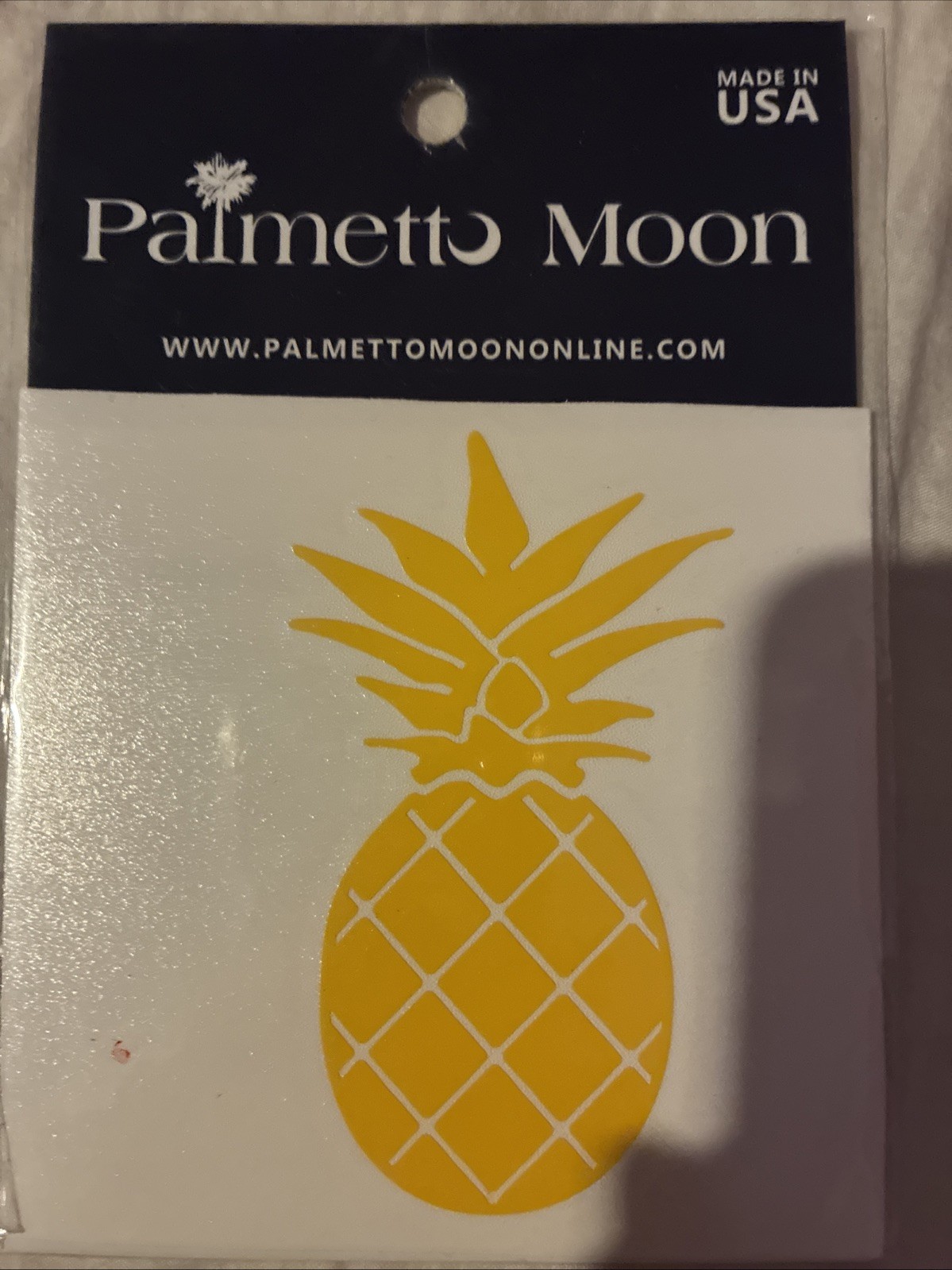 Palmetto Moon Mini Yellow Pineapple Decal Stickers 3.5”