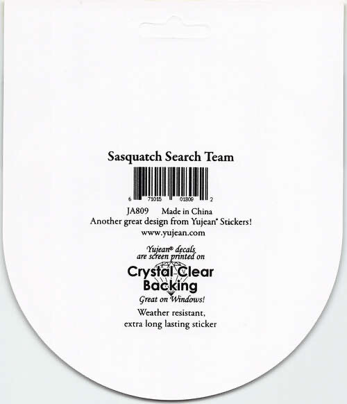 Official Sasquatch Search Team Die-Cut Decal Sticker New Squatcher Bigfoot Yeti