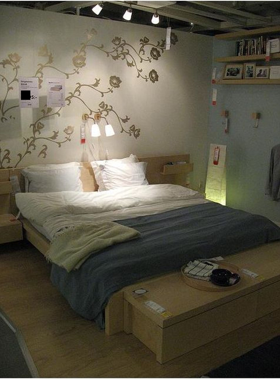 IKEA Slatthult Wall Art Decals Japanese Branches Birds Green Stickers 2007 NOS