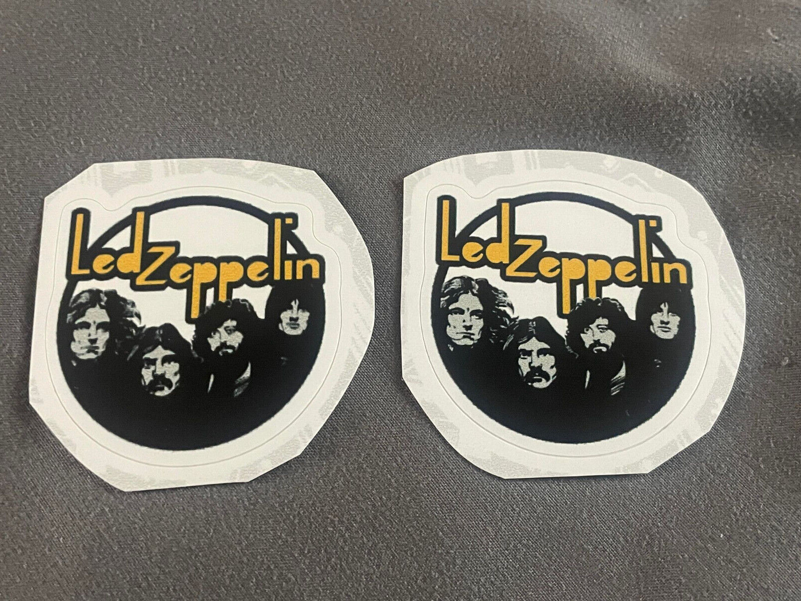 Lot of (2) LED ZEPPELIN 1 5/8" x 1 5/8" Band STICKERS FAST! FREE SHIP Page Plant