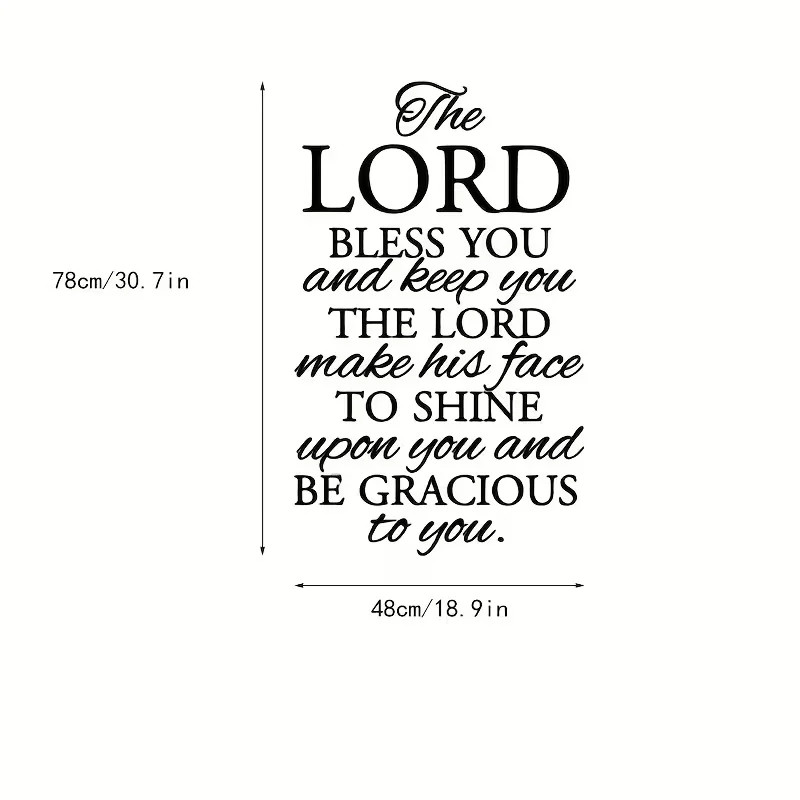 Inspirational Religious Wall Decal Art with Glossy Finish Perfect Living Room