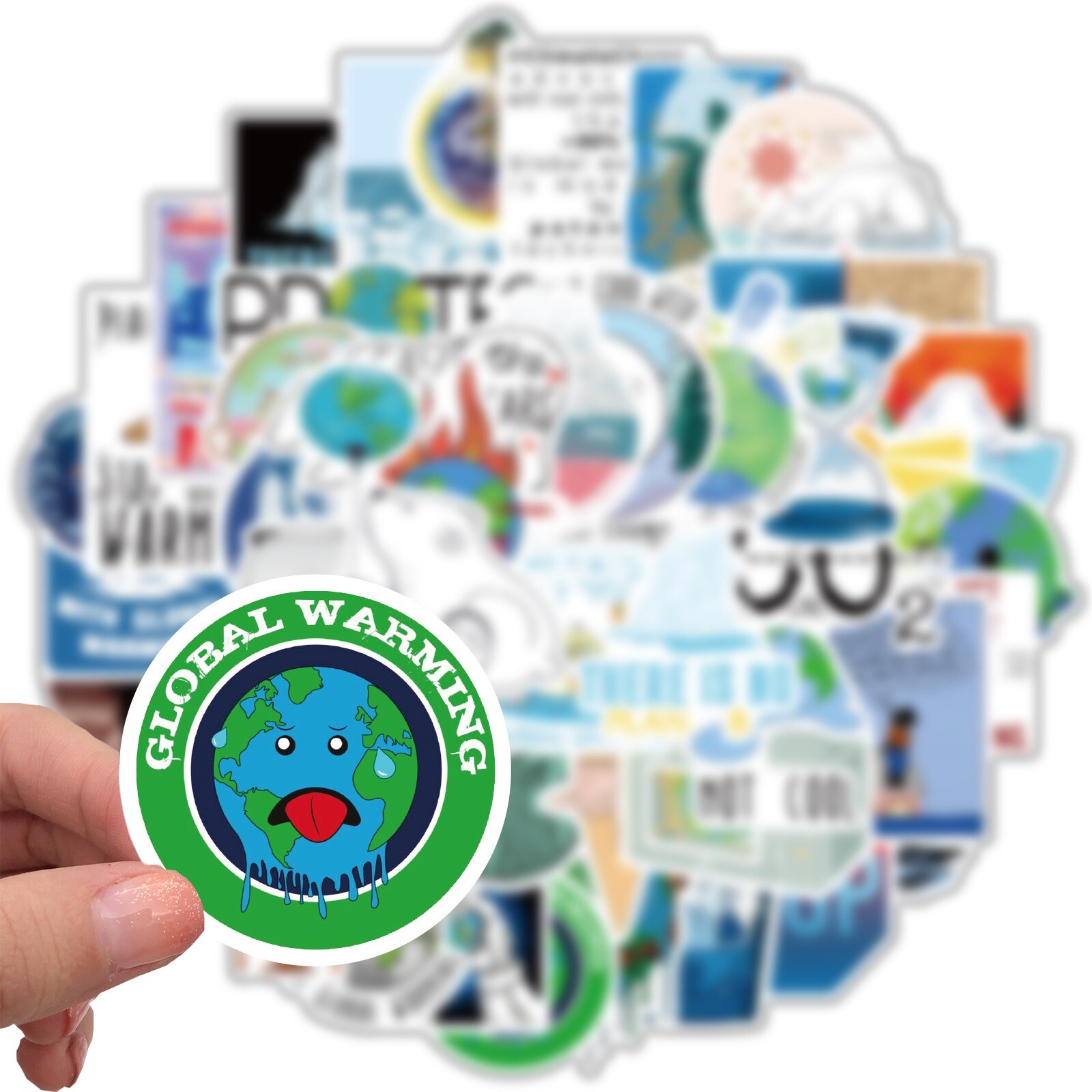 20 Random Climate Change Awareness Stickers Global Warming Decals Free Shipping!