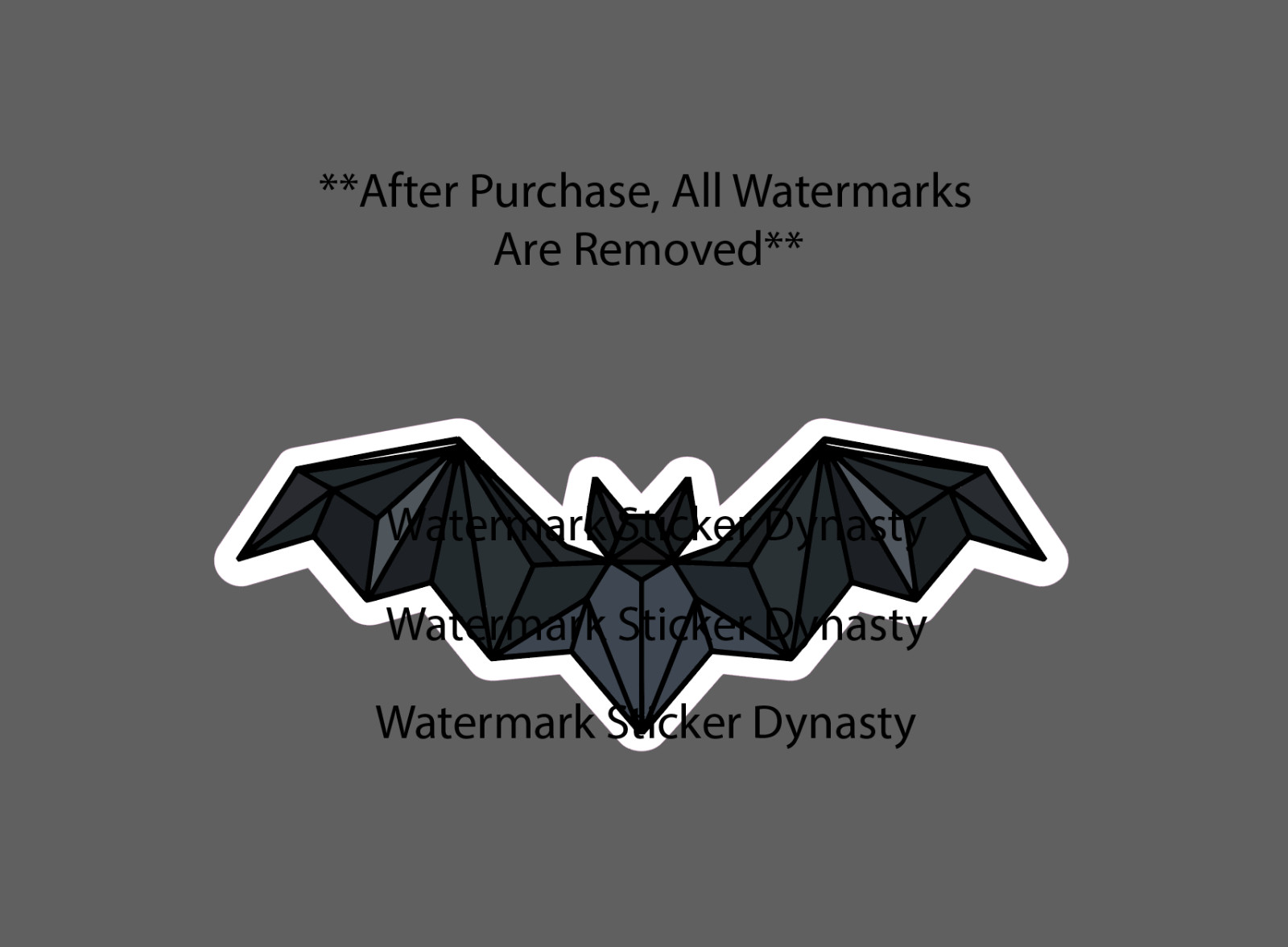 Bat Geometric Sticker Waterproof Decal Animal Art Horror Scary Gift NEW