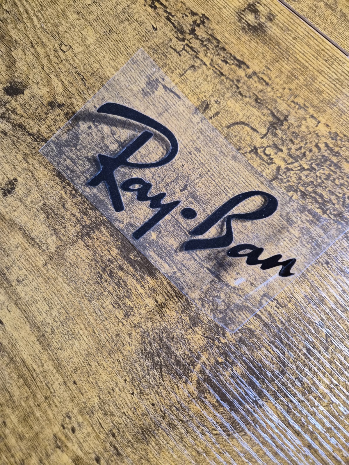 R B BLACK Aviator Logo High Quality UV DTF Raised Decal
