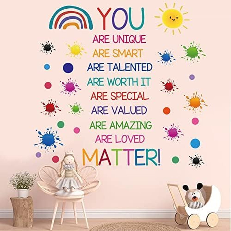 Colorful Inspirational Quote Wall Decals Motivational Phrase Wall Decor Stick…