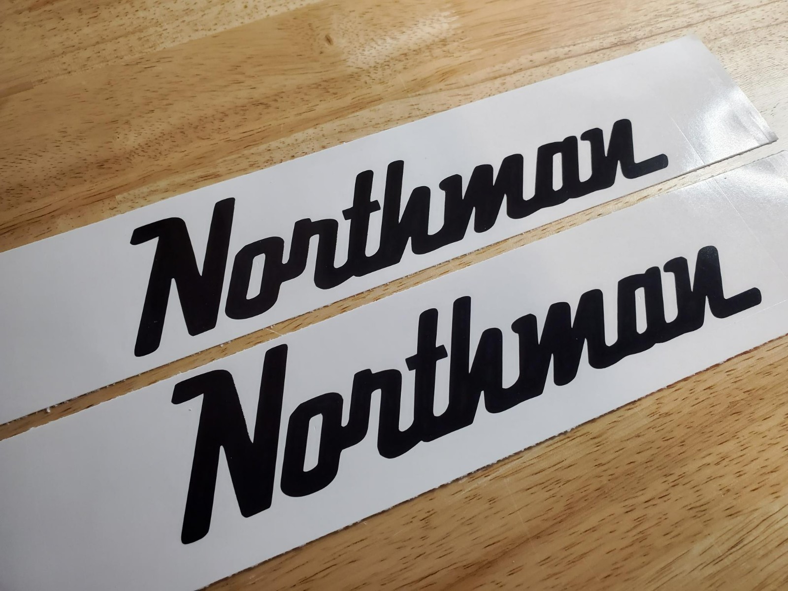 northman snow plow 12×2.8" DECALS STICKERS GLOSS black (2) VINYL USA