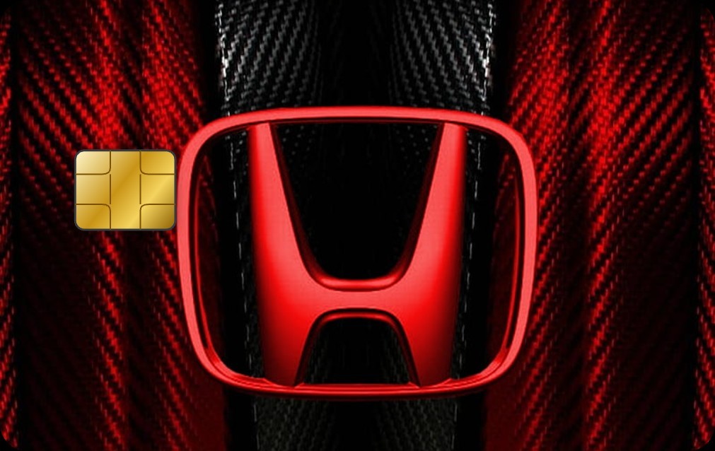 Honda Red Black Carbon Fiber Credit Card Skin | Premium Pre-Cut Vinyl for Debit