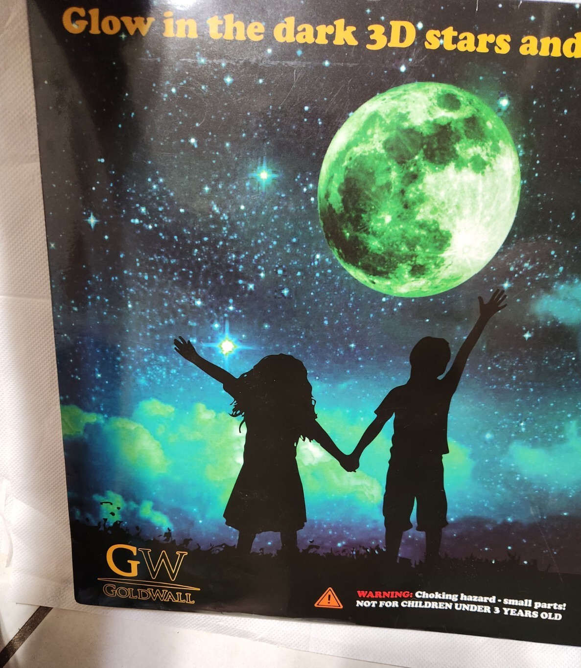 Glow In The Dark 3D Stars and Moon Galaxy New