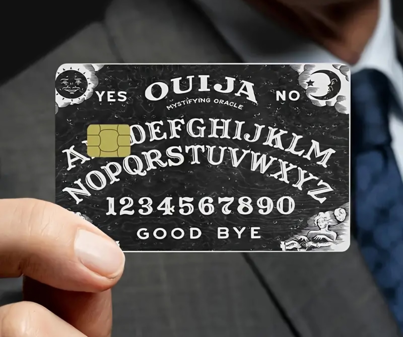 2 Ouiji Spirit Board Credit Card Skins Free Shipping US Seller