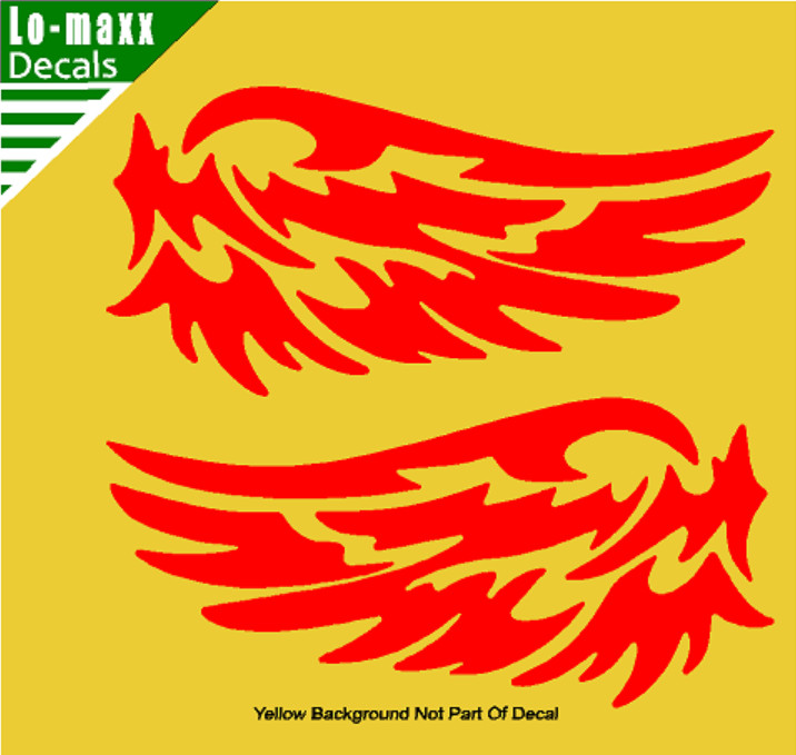 Set Of Angel Wings Car Truck SUV Boat Glass Superior Quality Die Cut Vinyl Decal