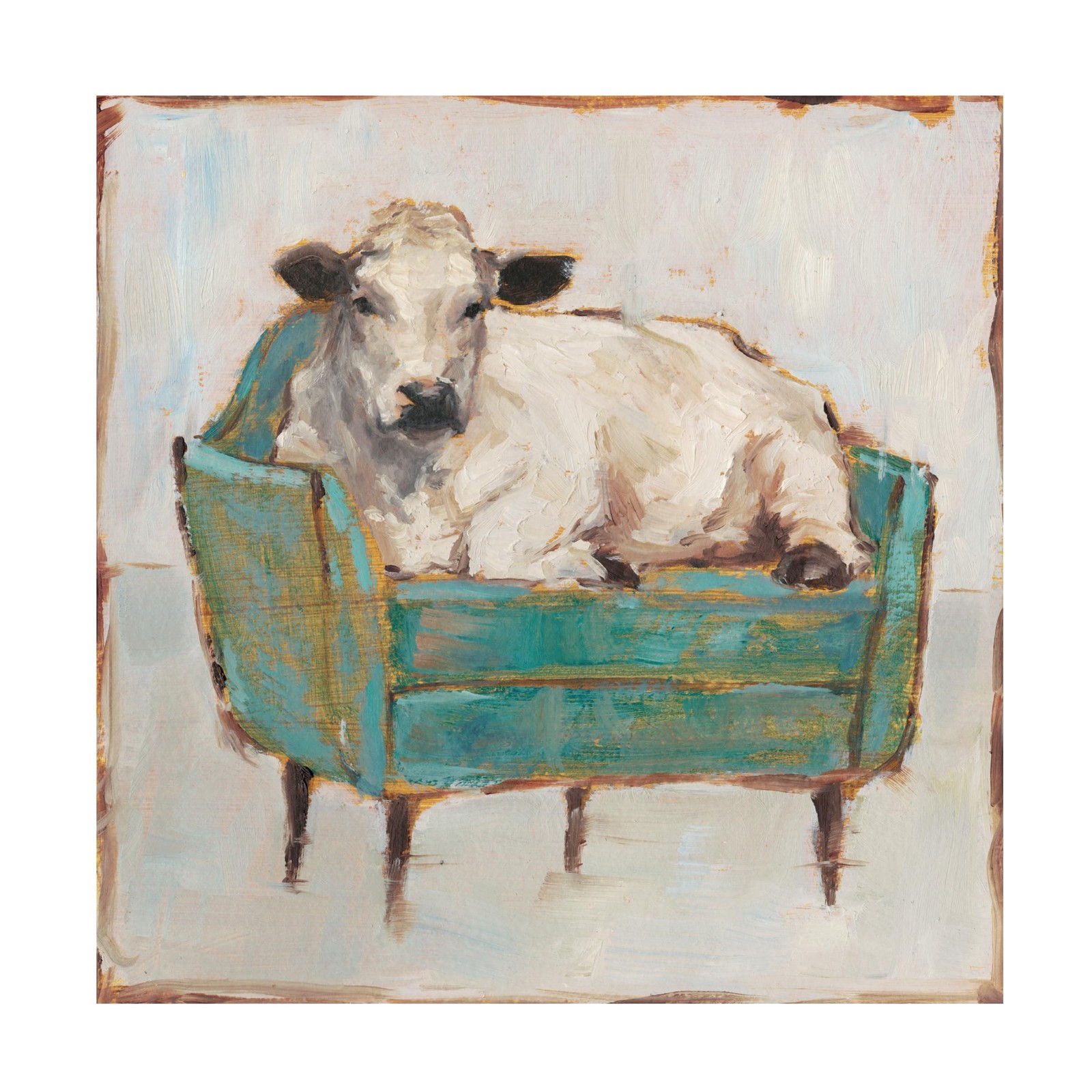 Wrapped Canvas Wall Art – Ethan Harper 'Moo-ving In I' Wall Art for Living Ro…