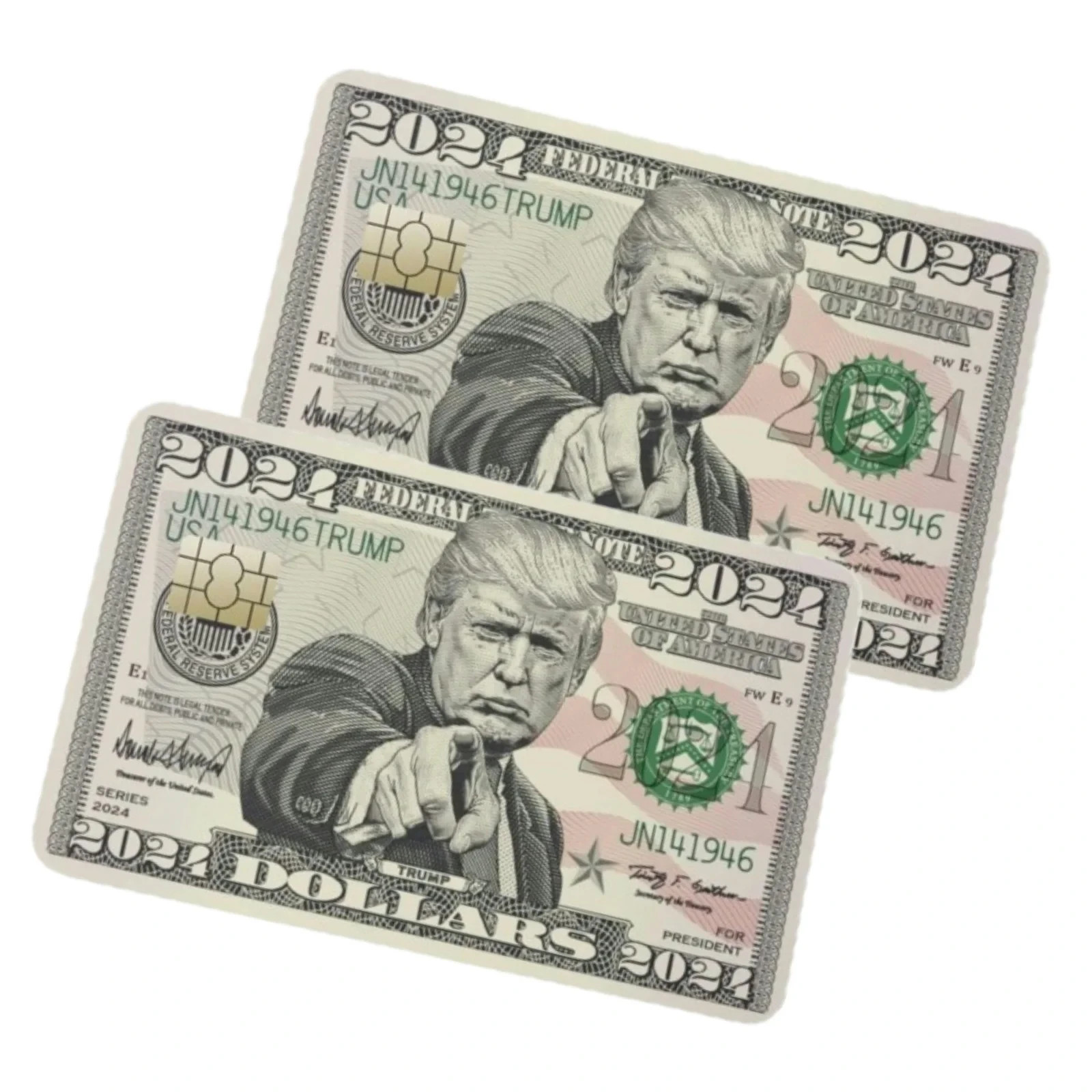 10 Packs Donald Trump 2024 Bill Credit Card Sticker, Debit Card Skin Cover