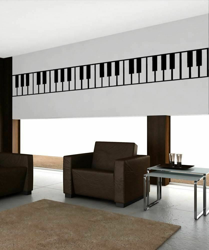 Piano Keys Die-Cut Wall Decal Sticker. Musical Instrument Decor. #OS_MB887