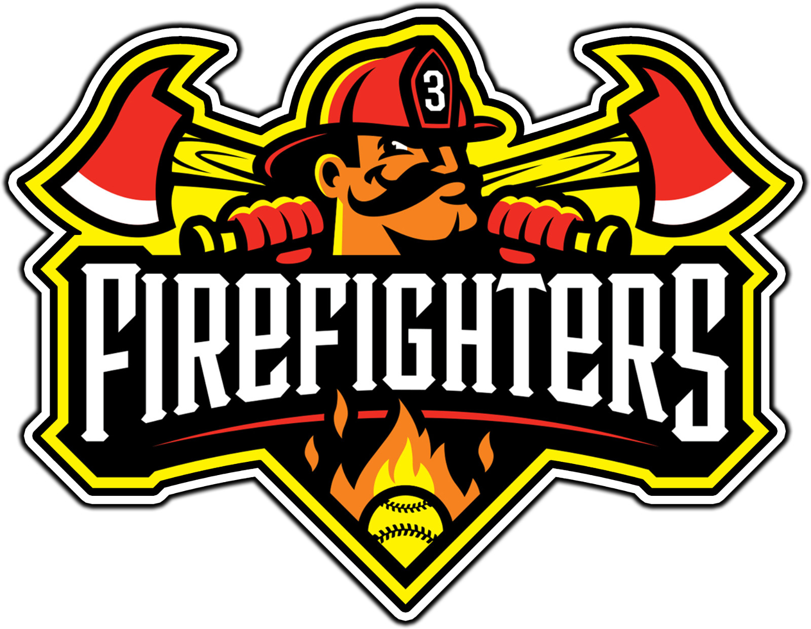 #2968 FireFighters Banana Ball Logo #1 Sticker Brand Waterproof Vinyl Decal Car