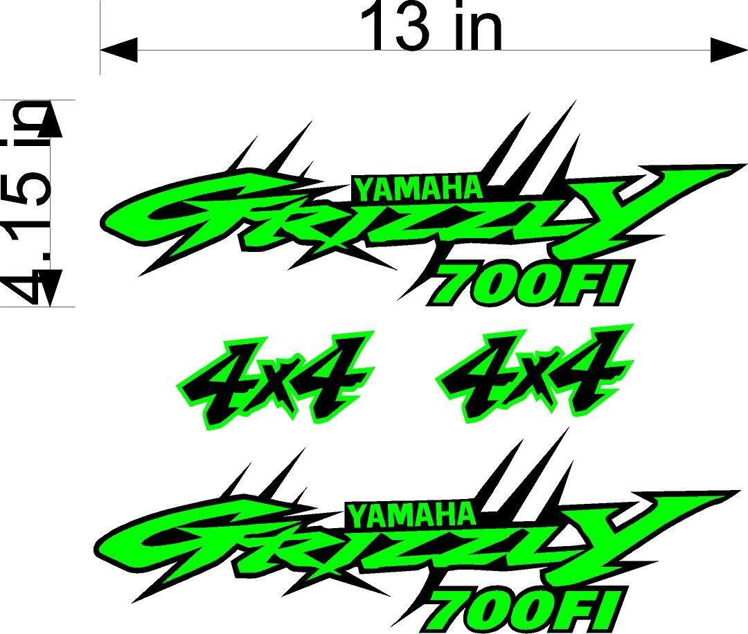Yamaha Grizzly 4×4 700 Edition ATV Tank Decal Sticker kit Custom colors