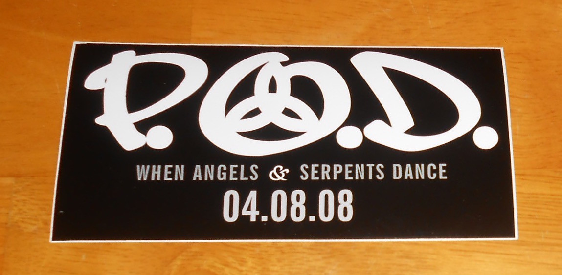 P.O.D. When Angels & Serpents Dance Sticker Promo (rectangle) 5×2.5